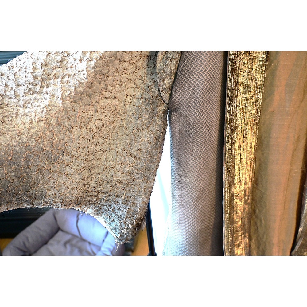Custom Handmade Hooded Textured Robe Gold Metallic Sci-Fi Fantasy - Picture 4 of 16